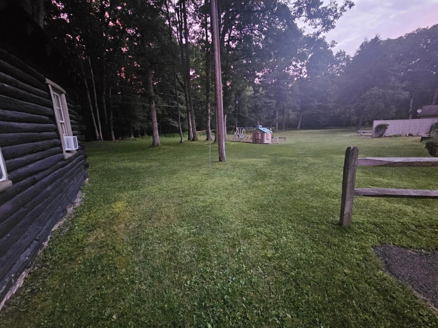 side yard towards playground
