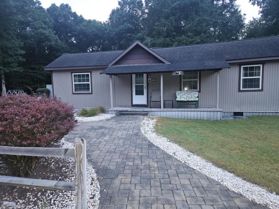 walkway to cabin