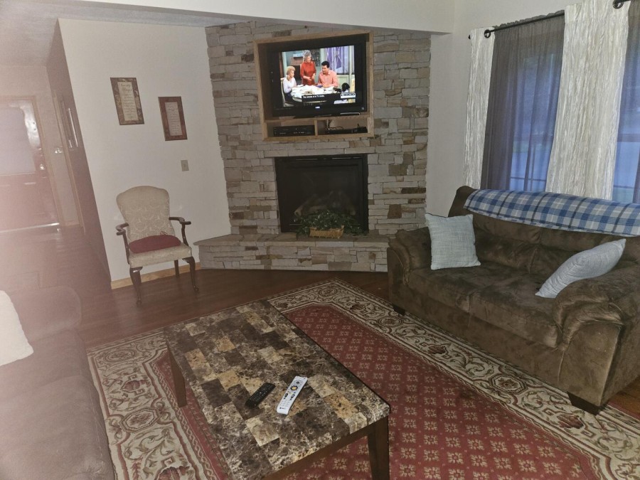Fireplace with TV