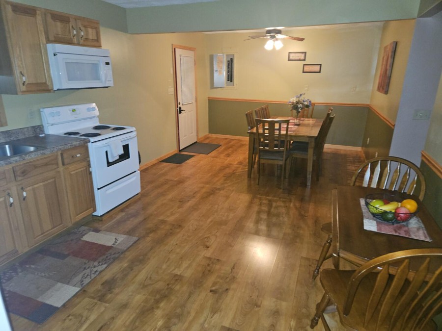 Kitchen from bathroom